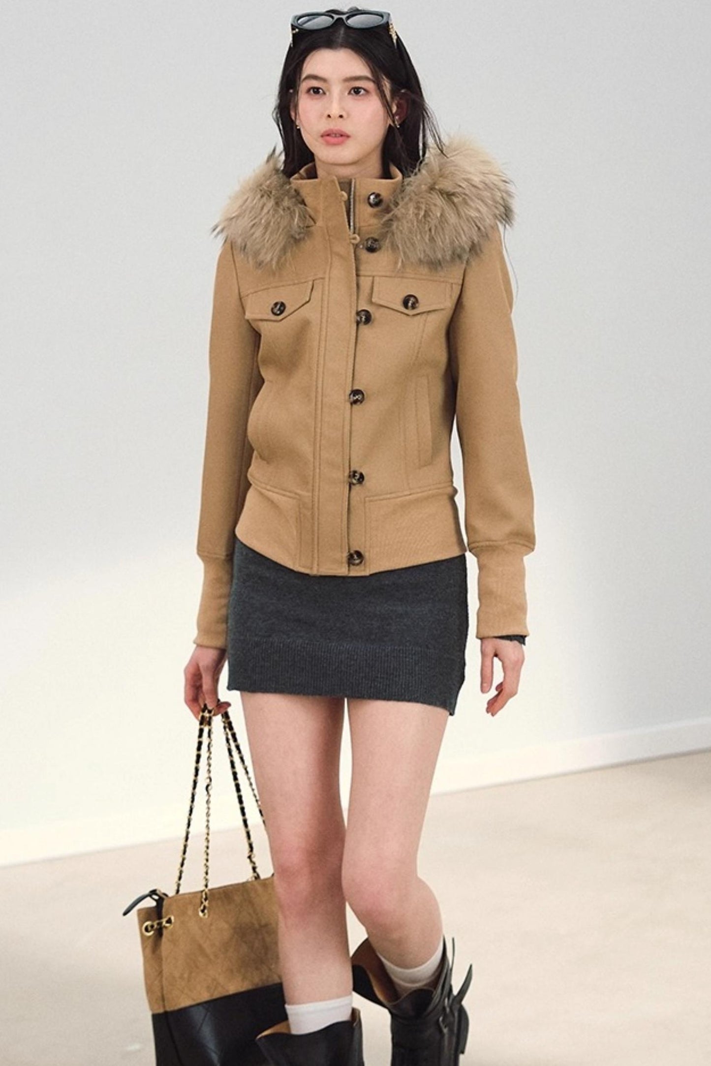 Gray Knitted Bodycon Dress