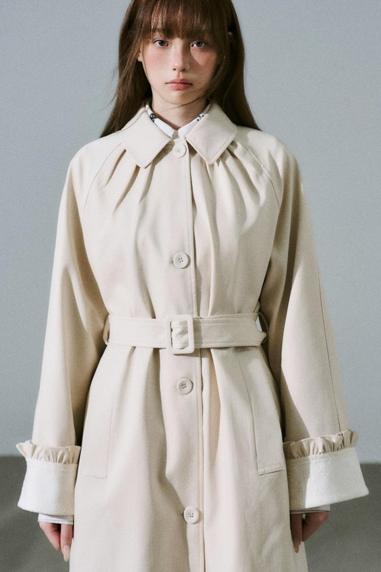 Sweet Flower Trench Coat