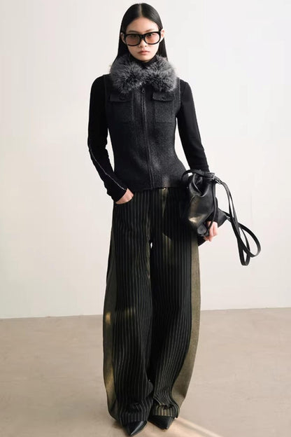 Three-Dimensional Wool Sweater Vest