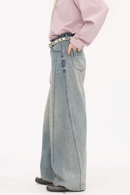 Split Hem Stretchy Denim Pants