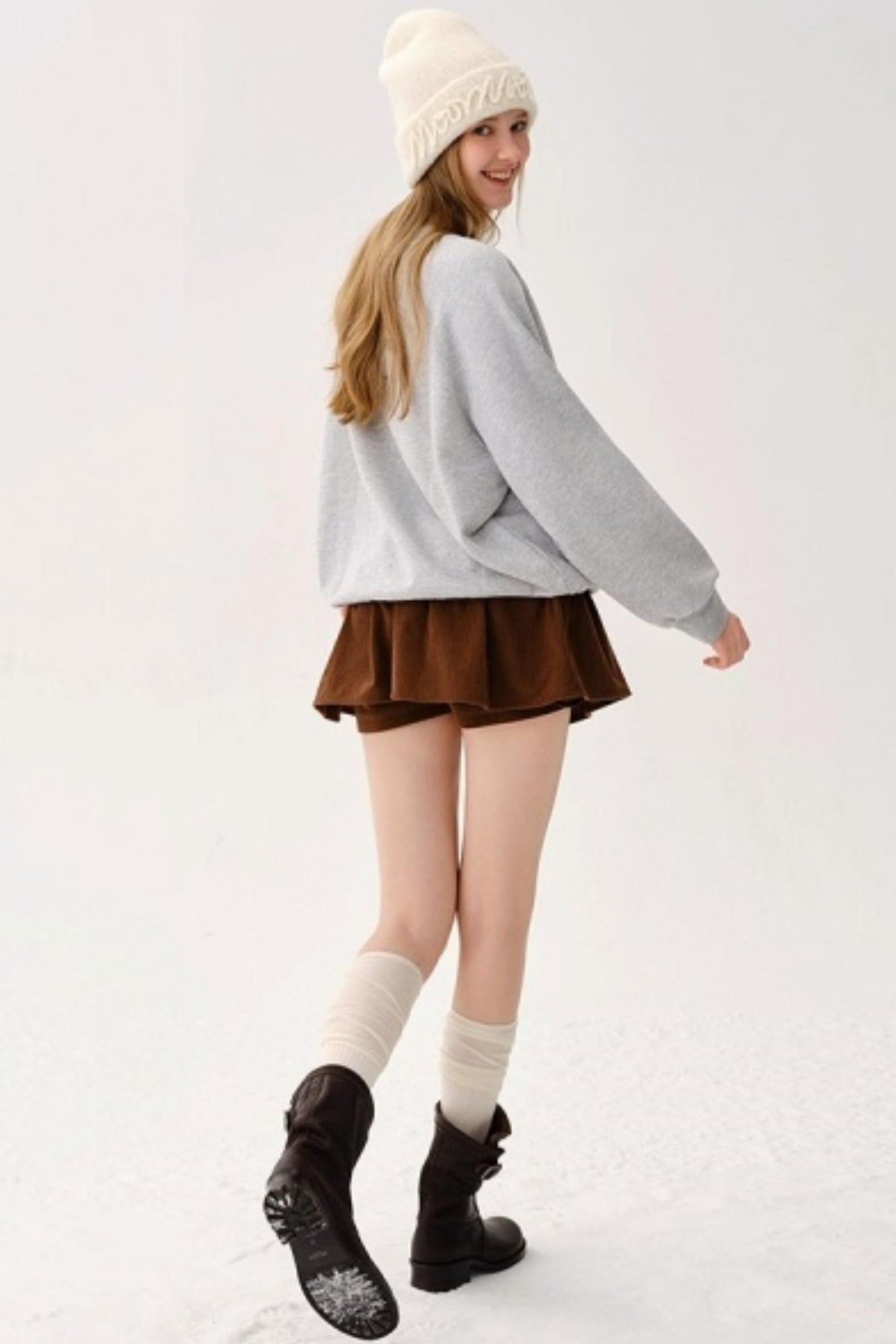 All-Cotton Flocking Sweatshirt