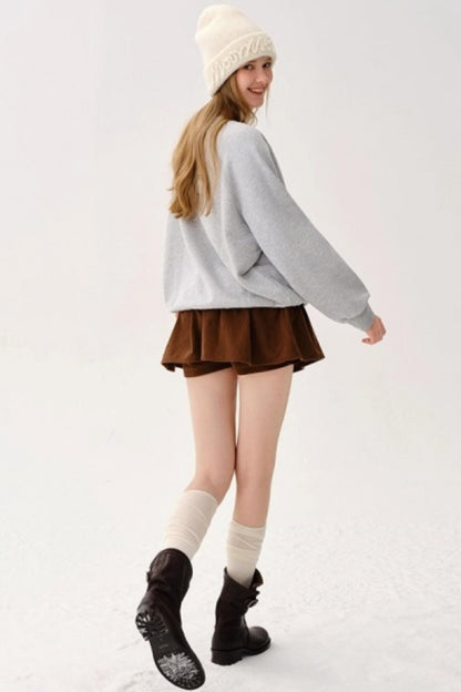 All-Cotton Flocking Sweatshirt