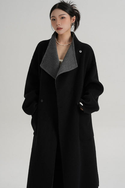 Stand-Up Wool Coat