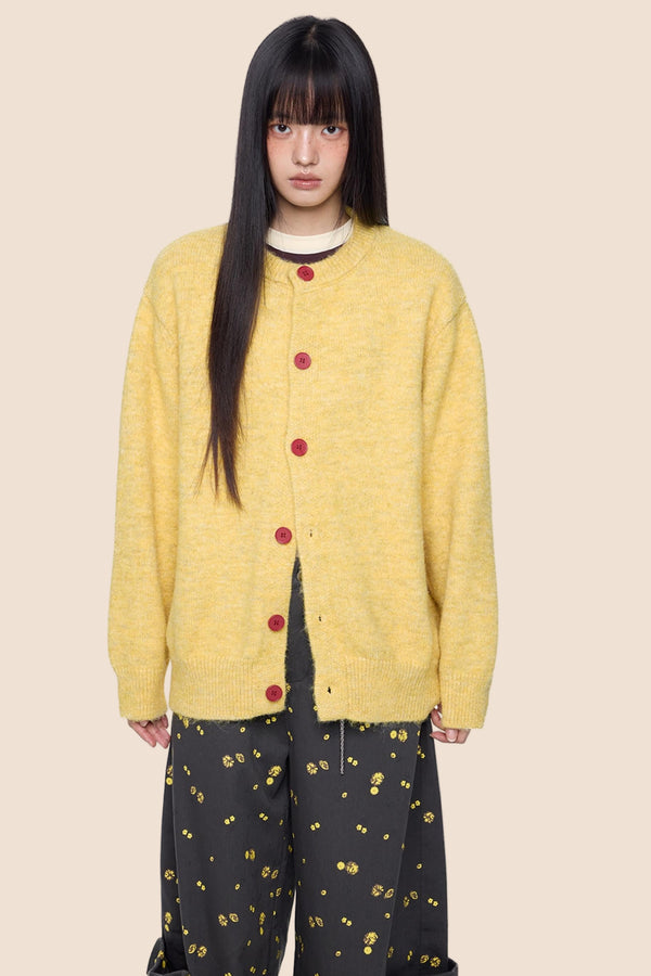 Fall Wool Button-Knitted Cardigan