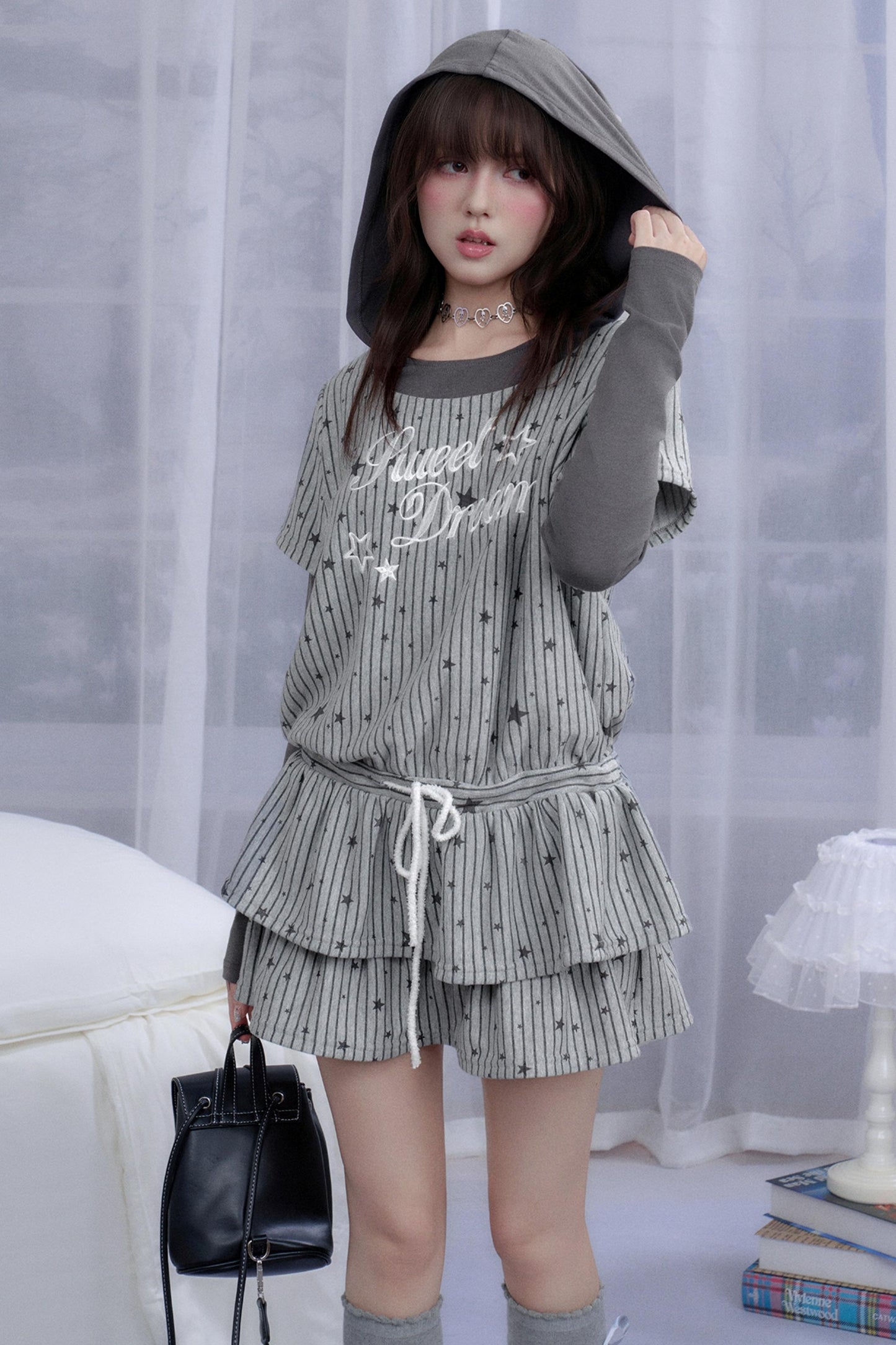 Star Falls Hooded Dress