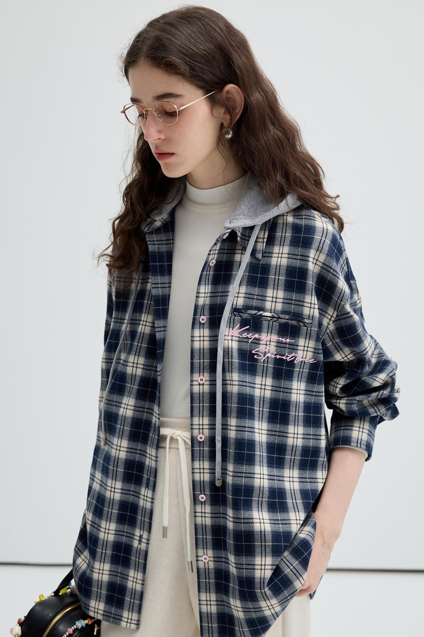 Loose Casual Plaid Shirt Outer