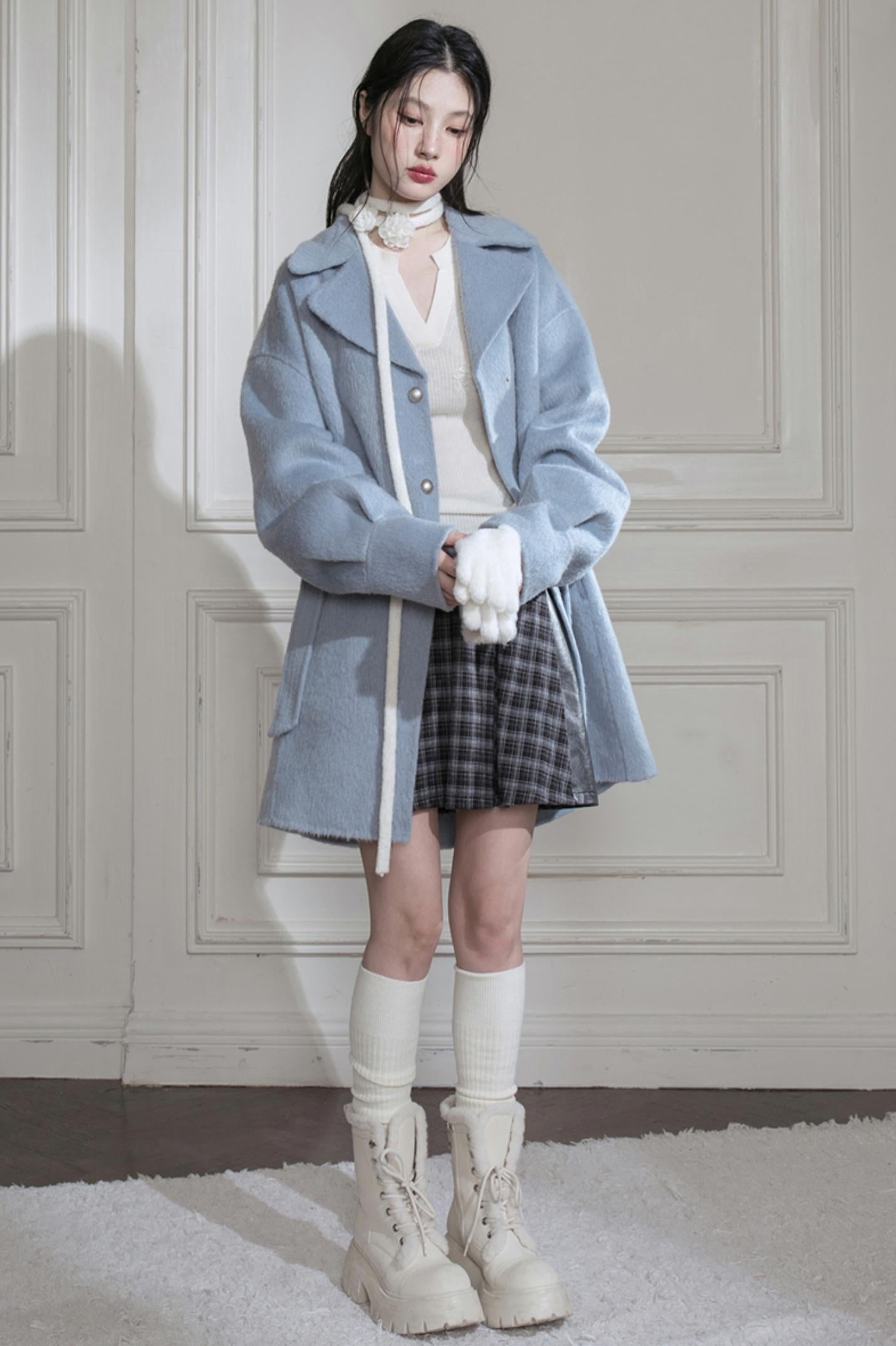 Wool Sequin Embroidered Top