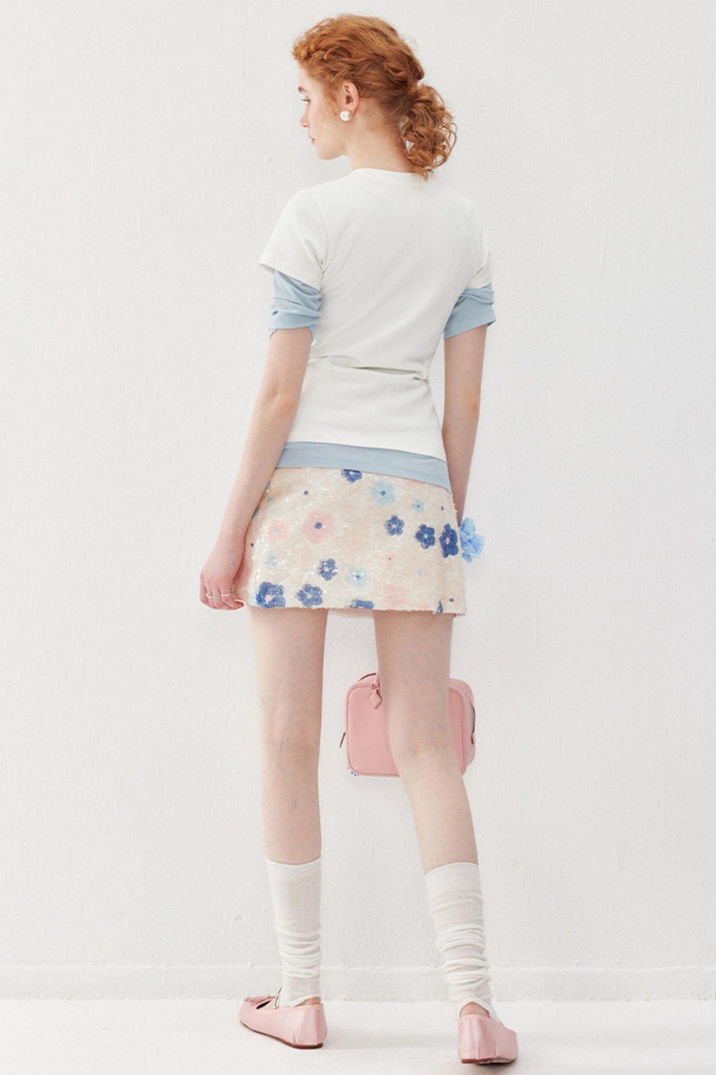 Embellished Sequin A-Line Skirt