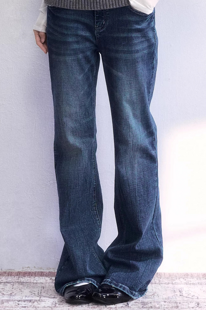 Thin Washed Denim Pants