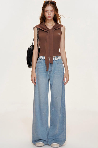 French Petal Cotton Jeans