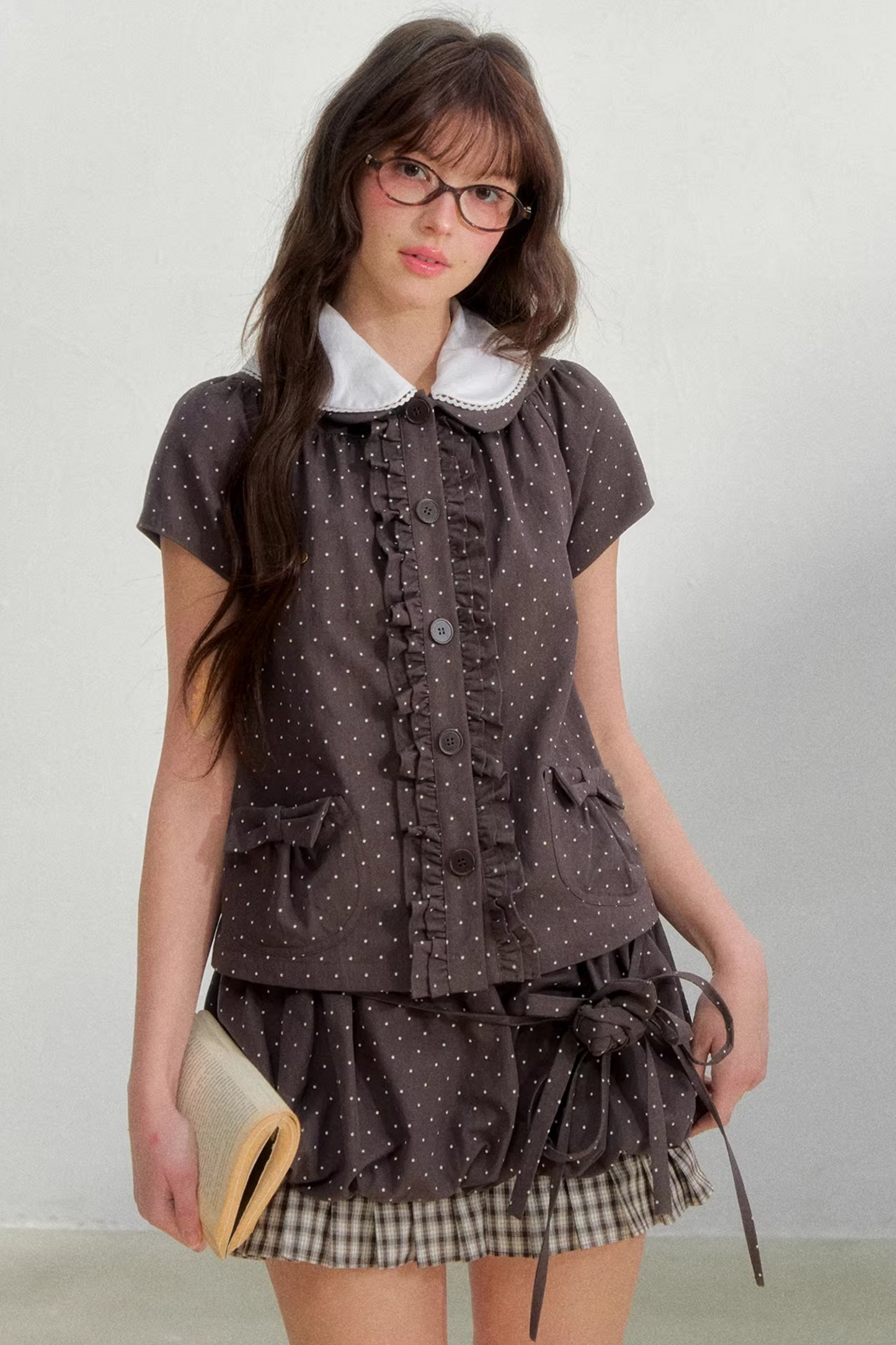 Orderly Wave Floral Skirt Set-Up