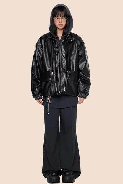 Autumn Vintage PU Leather Jacket