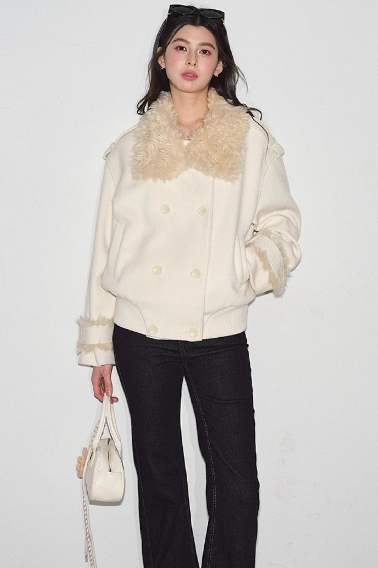 Lamb Wool Double-Breasted Jacket