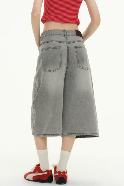 Summer Rhinestone Cropped Jeans