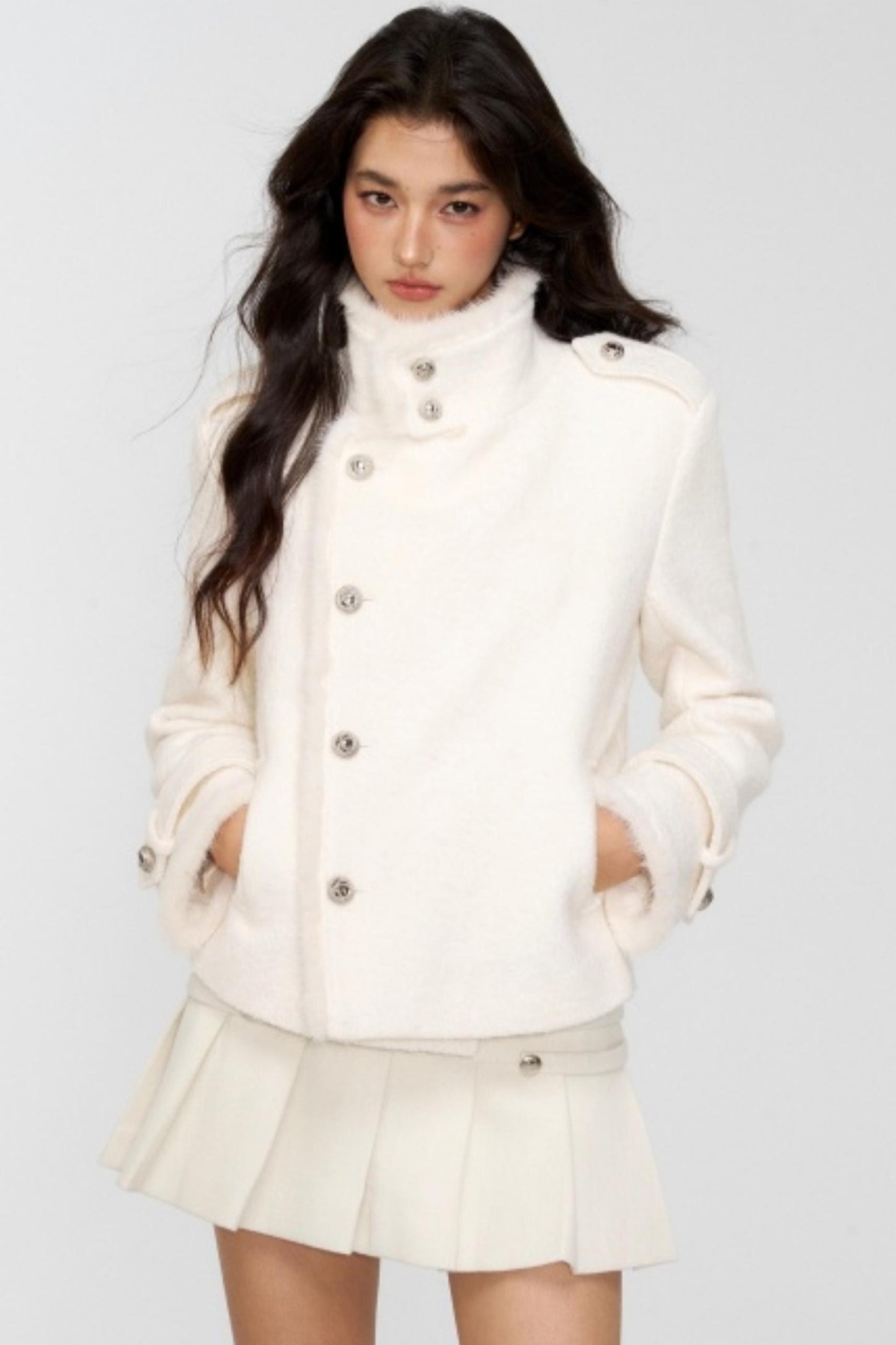 Winter Woolen Pleated Skirt