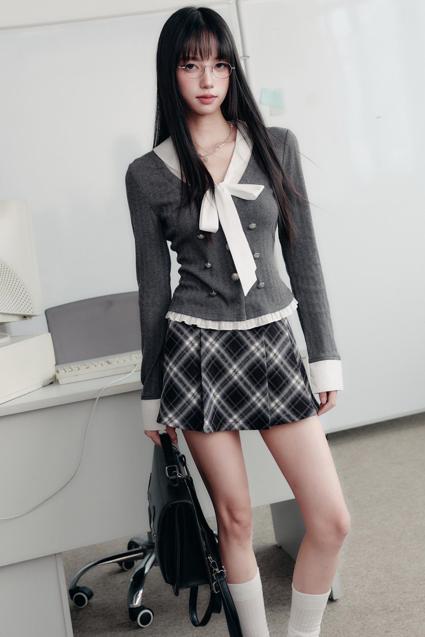 Vintage Pleated A-Line Skirt