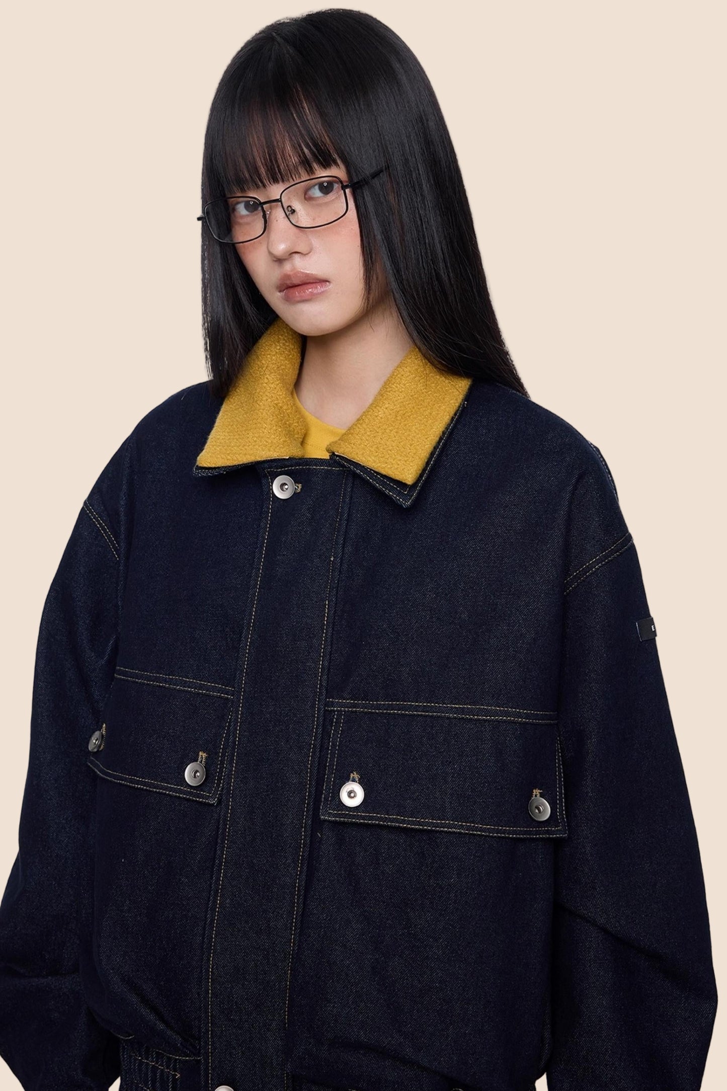 Vintage Denim Lapel Jacket