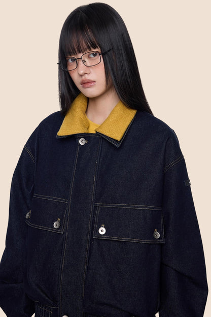 Vintage Denim Lapel Jacket