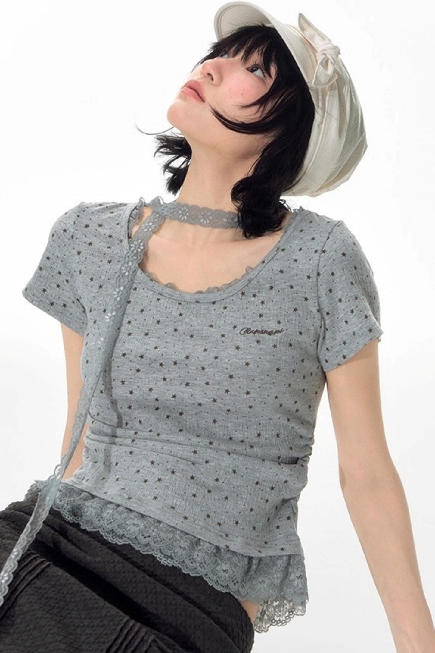 Star Lace Sweet Shirt