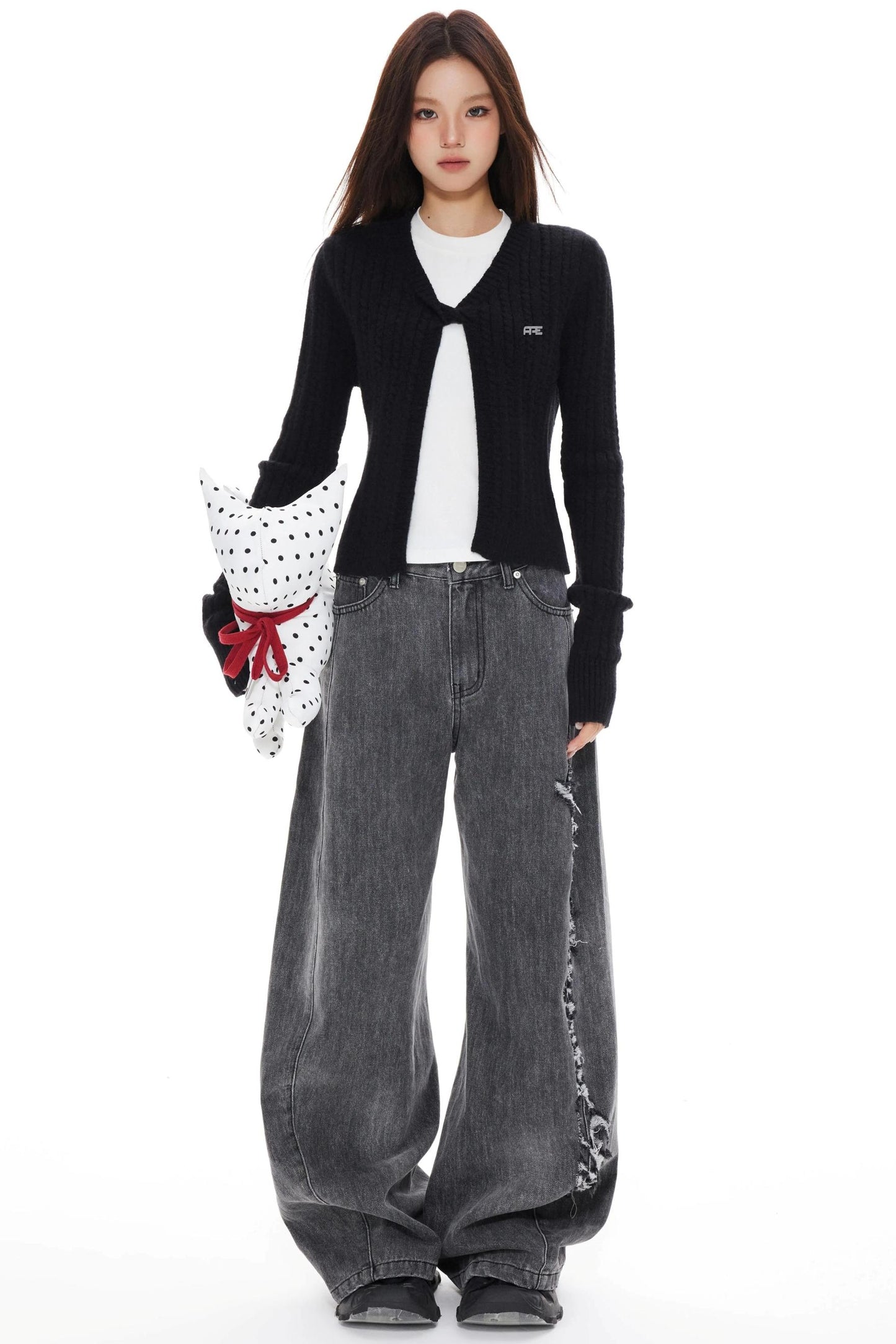 Twist Gray Womens Cardigan