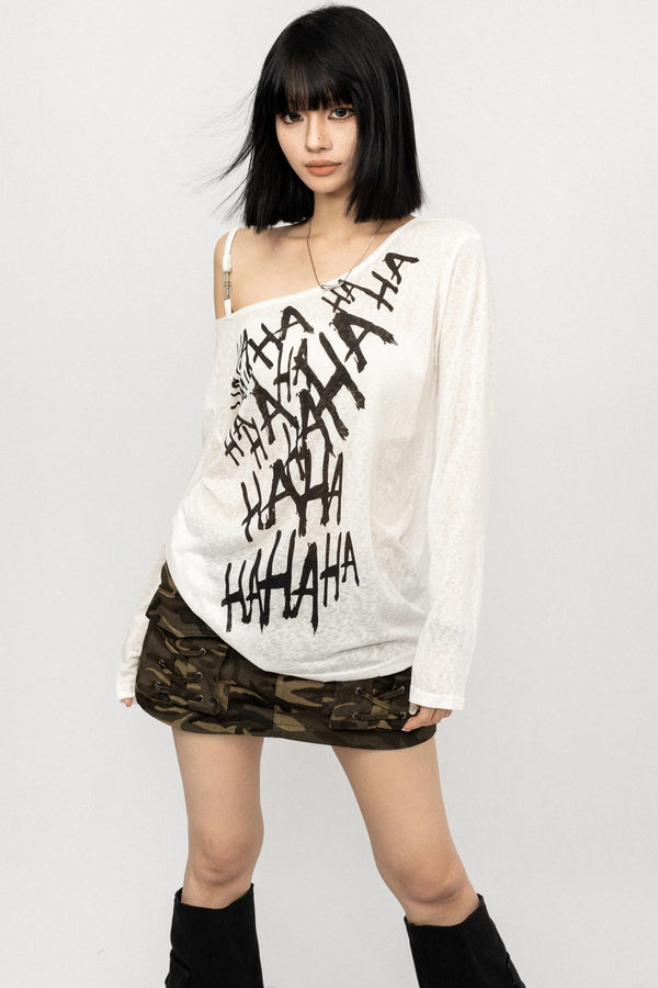 Vintage Off-the-Shoulder Smock Top