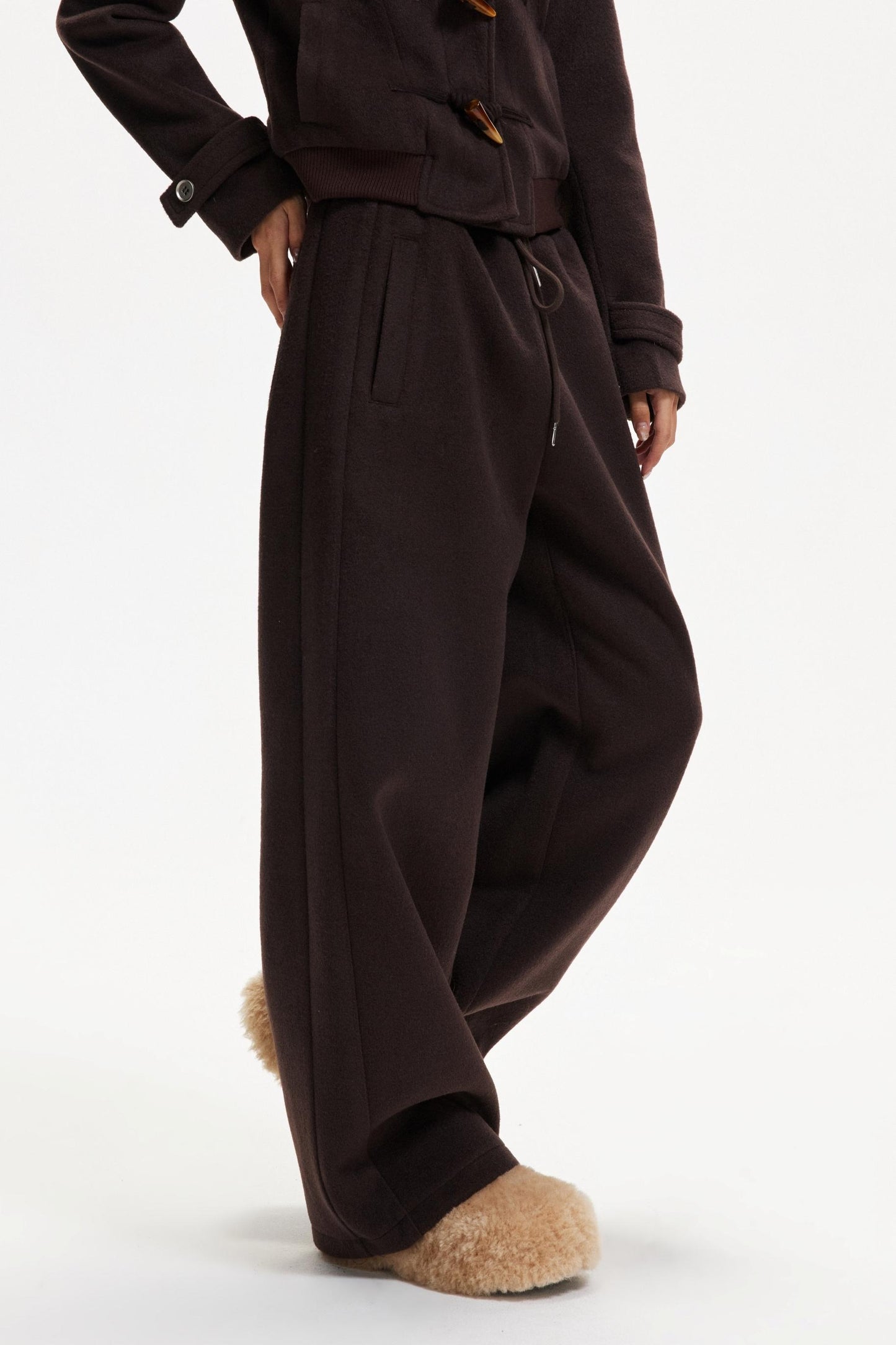 Retro Woolen Jacket & Pants Set-Up