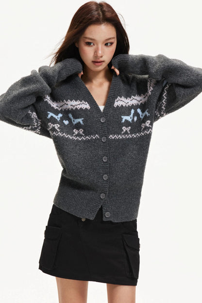 Fair Isle Knitted Cardigan