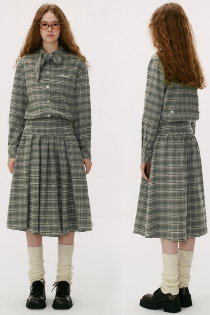 Vintage Diagonal Placket Strap French Shirt