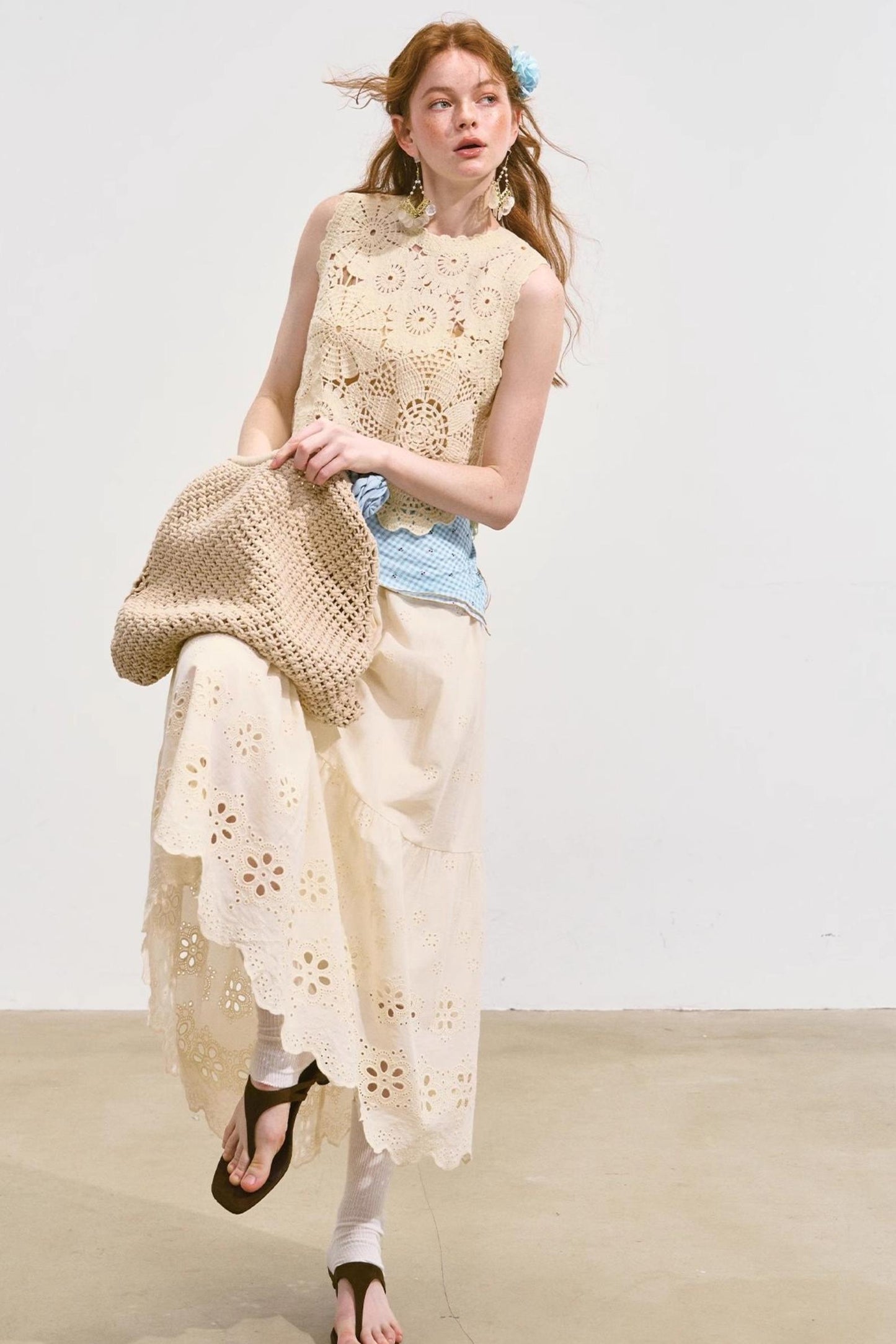 Bohemian Floral Crochet Skirt Set-Up