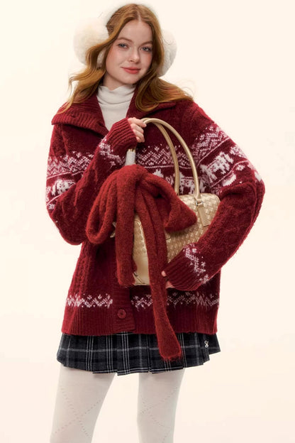 Fair Isle Knit Cardigan