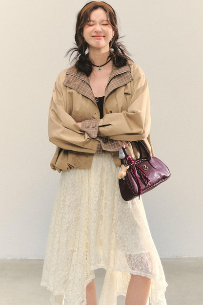 Patchwork Cocoon Jacket Set-Up