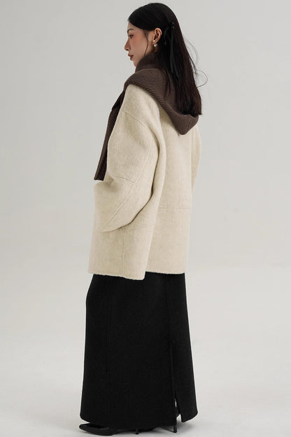 Elegant Chestnut Wool Coat