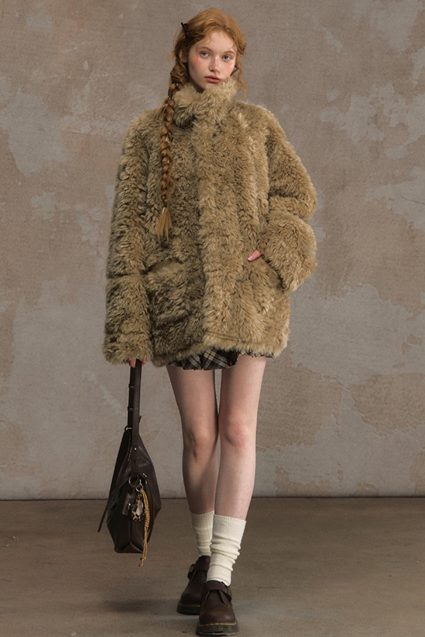 Winter Lamb Fur Deer Skin Jacket