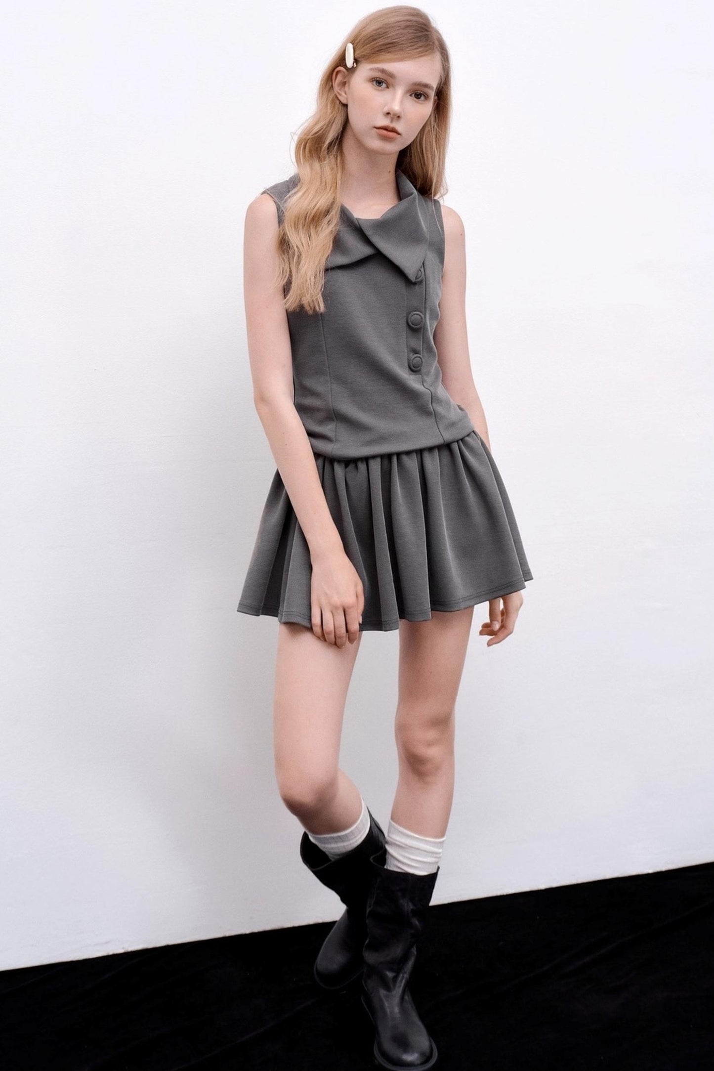 Autumn Navy A-Line Dress