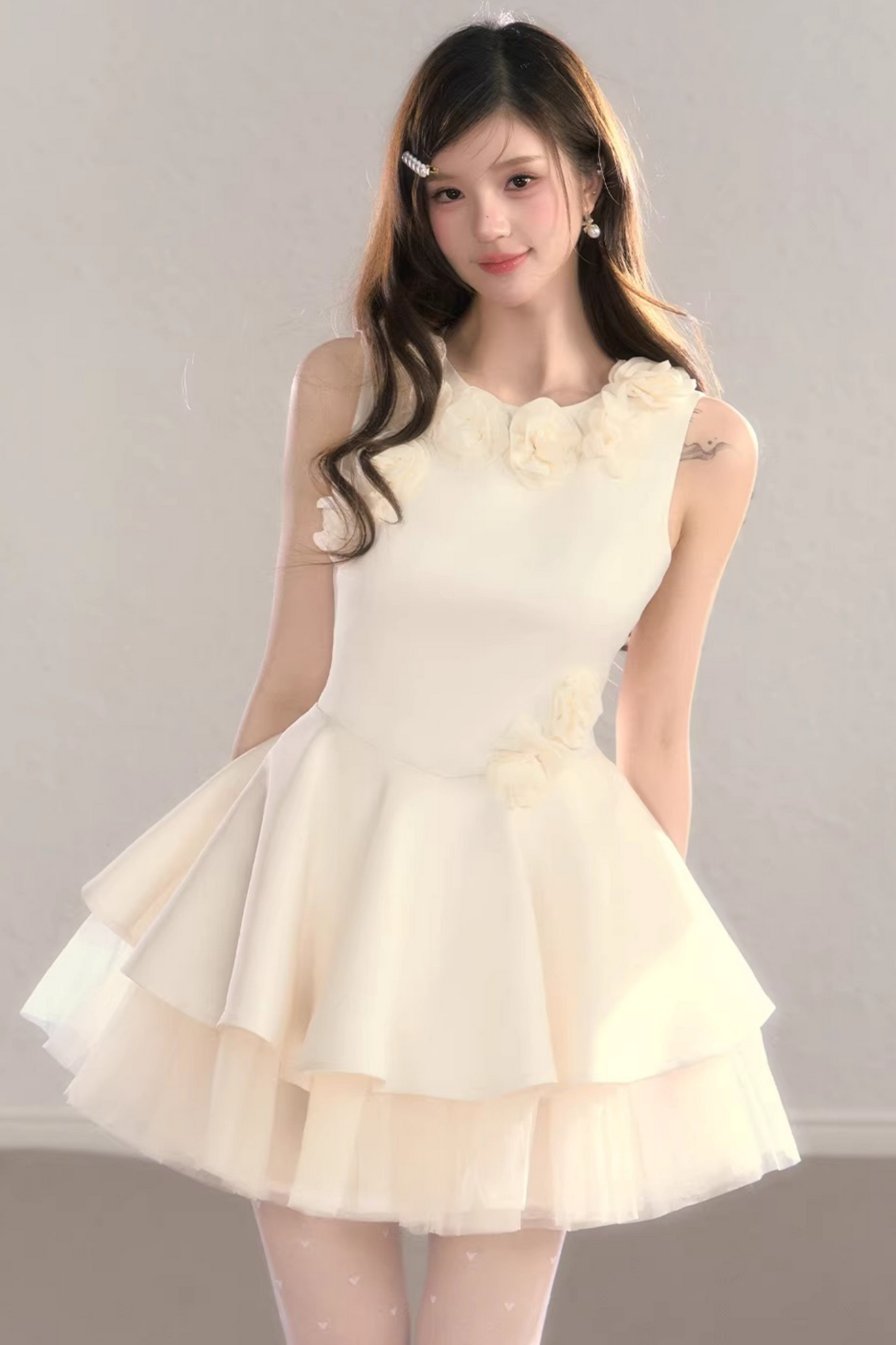 Three-Dimensional Floral Dress