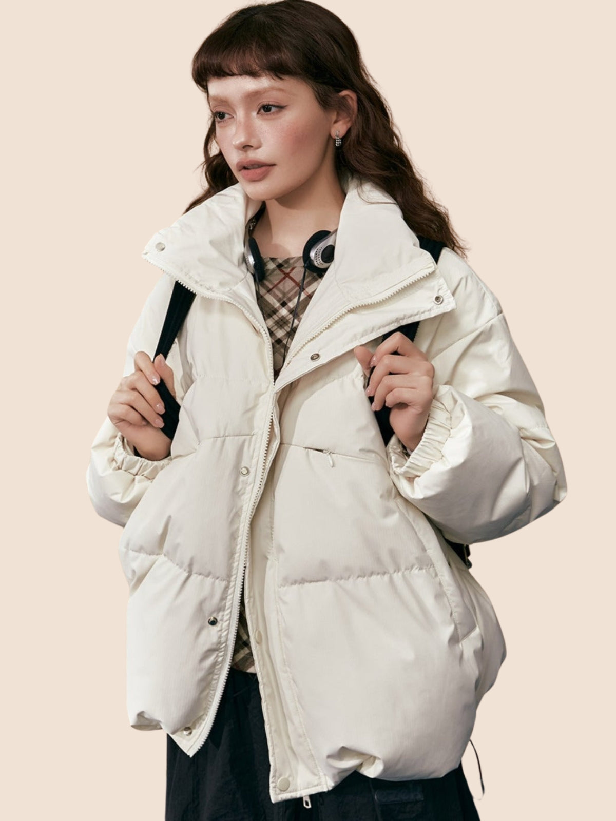 Long-sleeved Loose Down Jacket