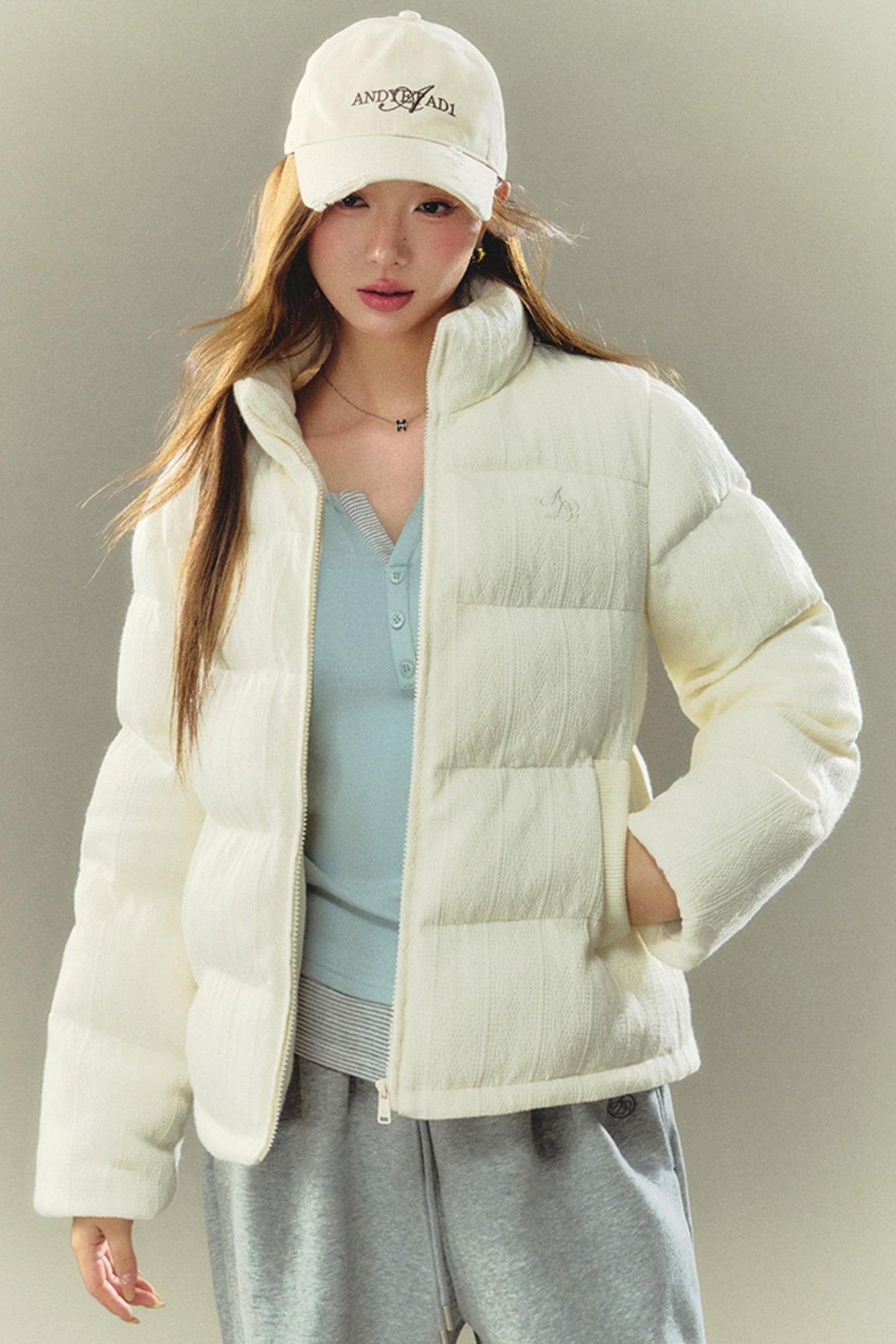 SIMPLE KNIT STRAIGHT COTTON COAT