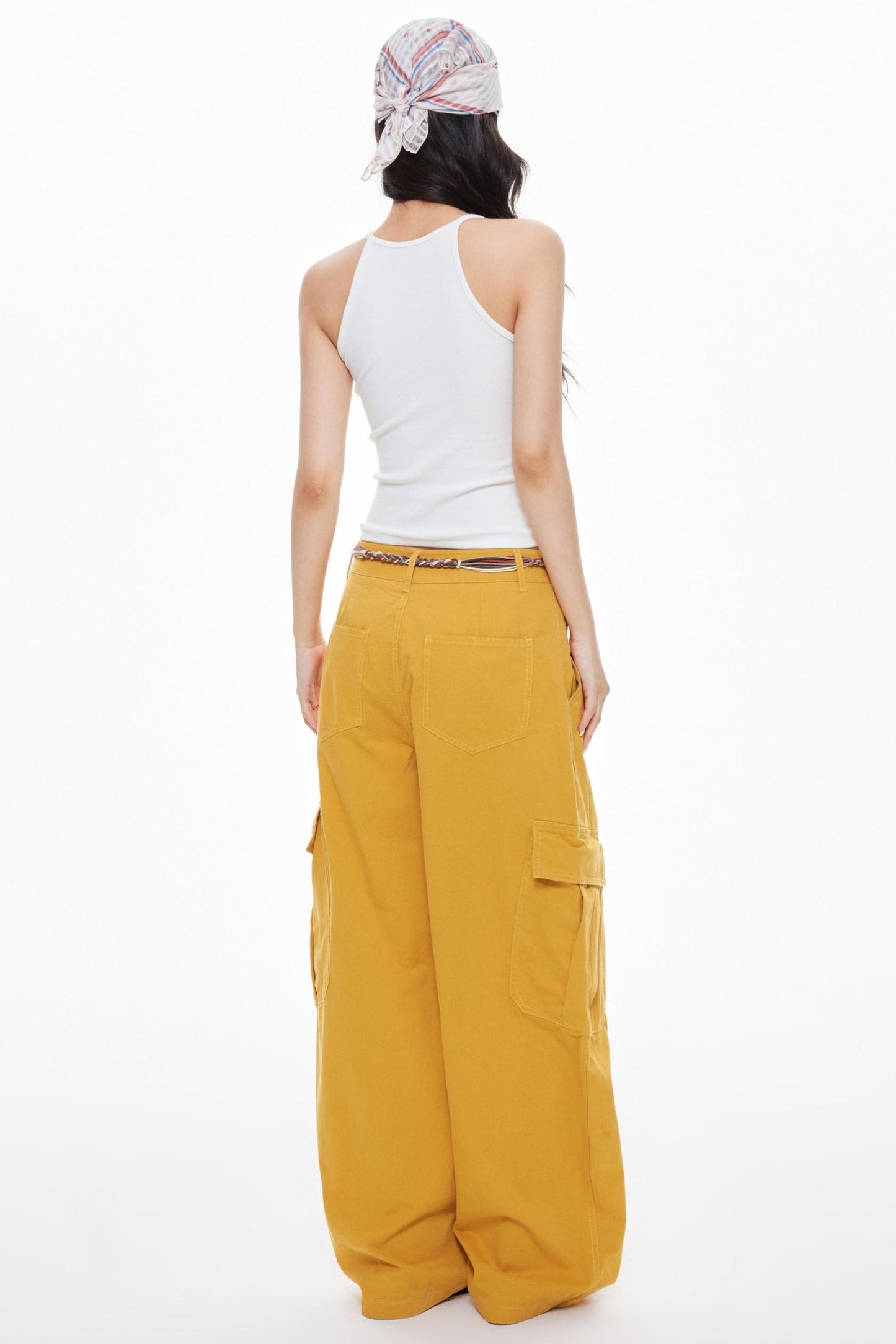 Orange Yellow Cargo Trousers