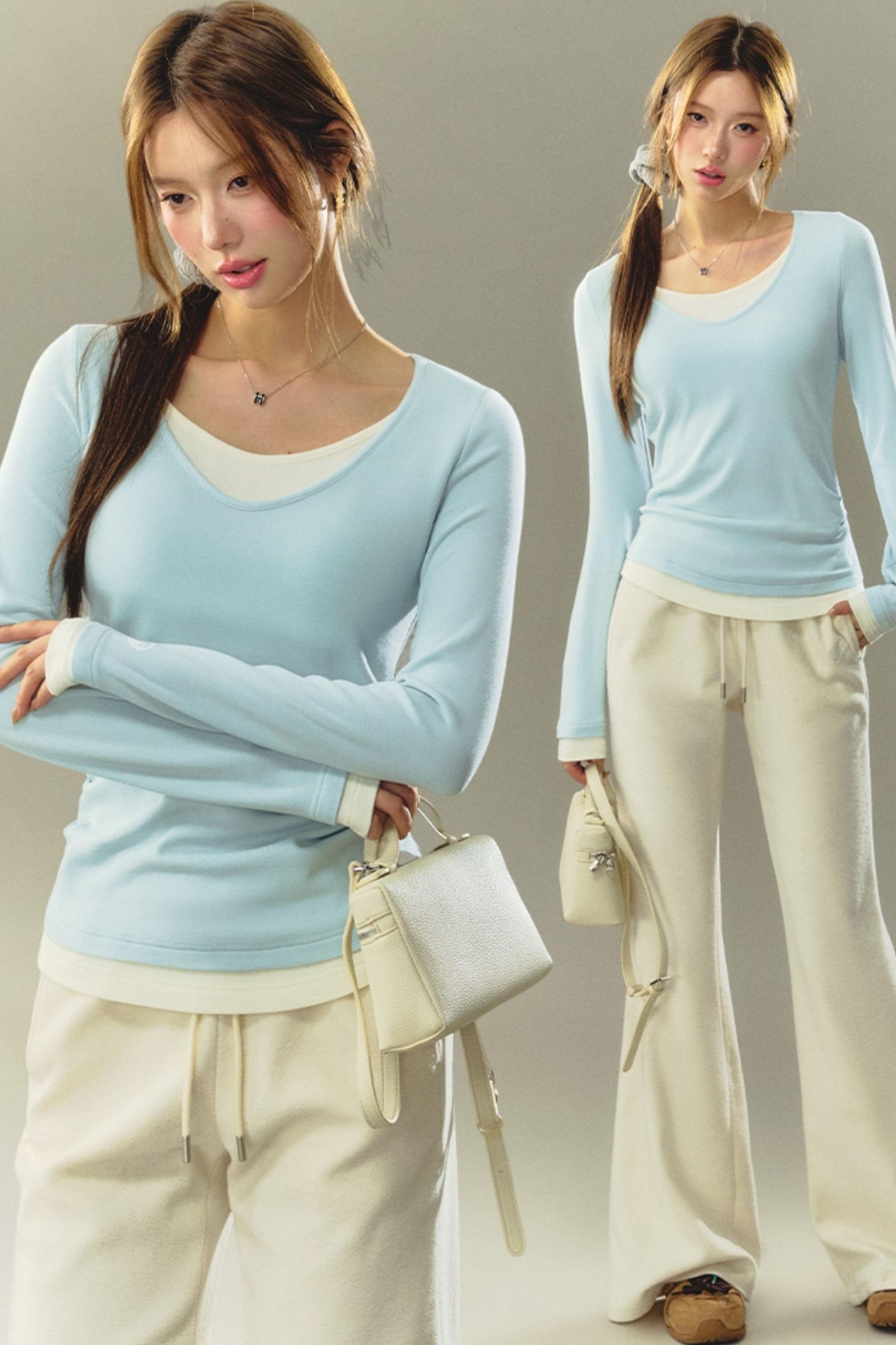 Slim Fit Fashionable Layered Top