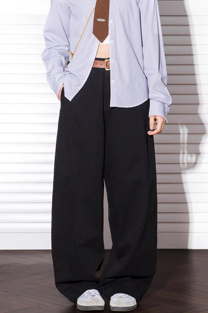 Summer Wide-Leg Cotton Trousers