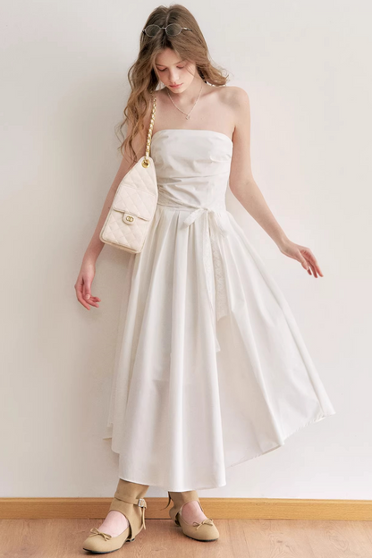 Delicate Lace Strapless Dress