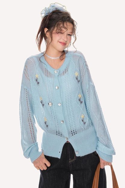 Autumn Loose Fit Cutout Knitwear