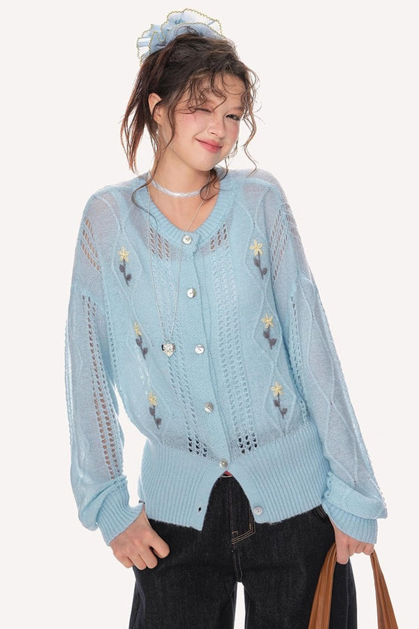 Autumn Loose Fit Cutout Knitwear