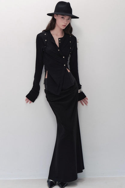 Detachable Round Neck Knitted Cardigan