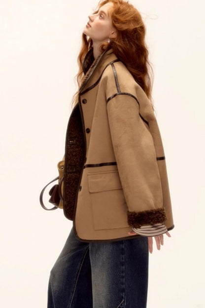 Reversible Suede Lambswool Jacket