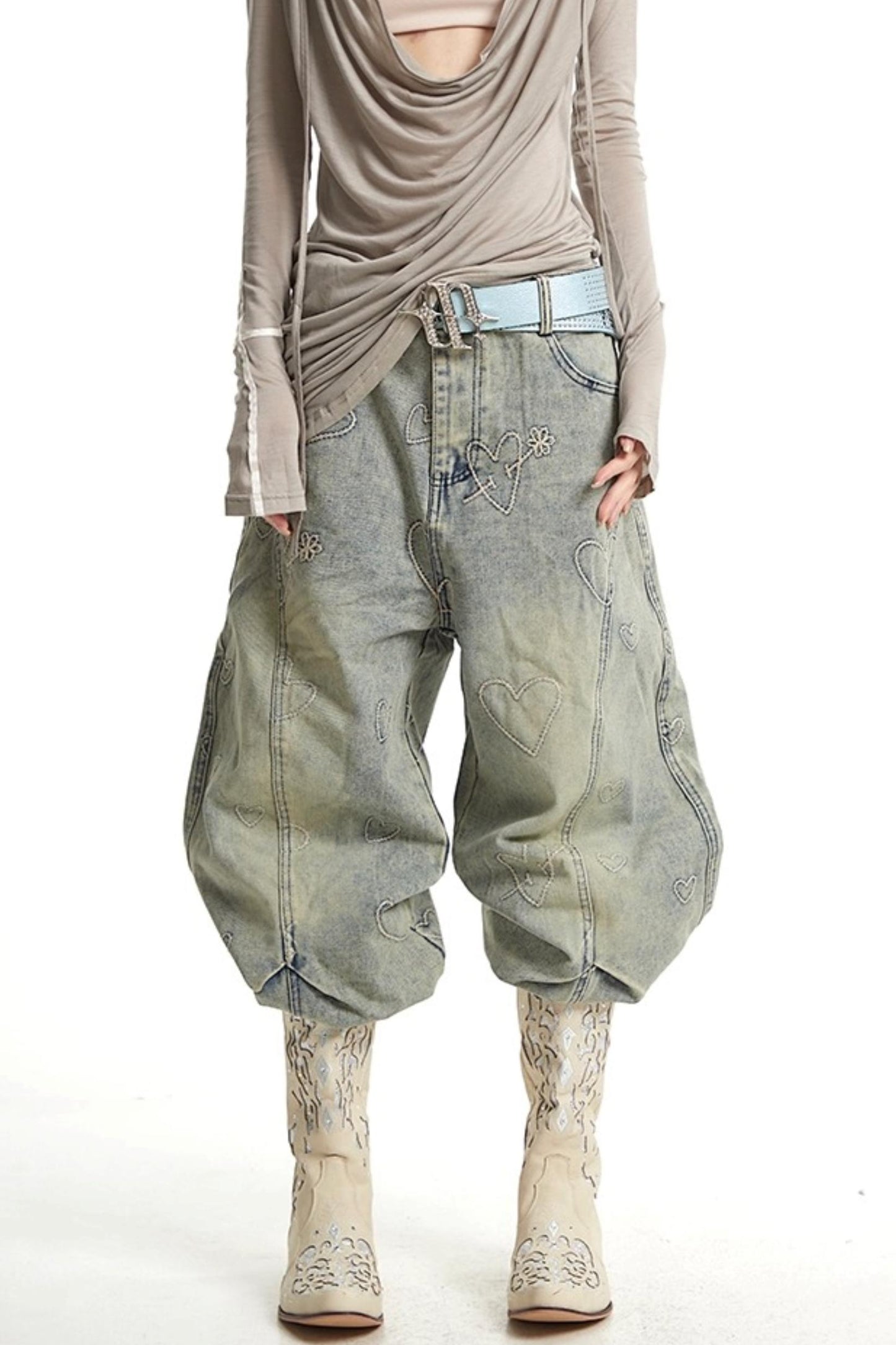 Vintage Love Wide-Leg Denim Trousers