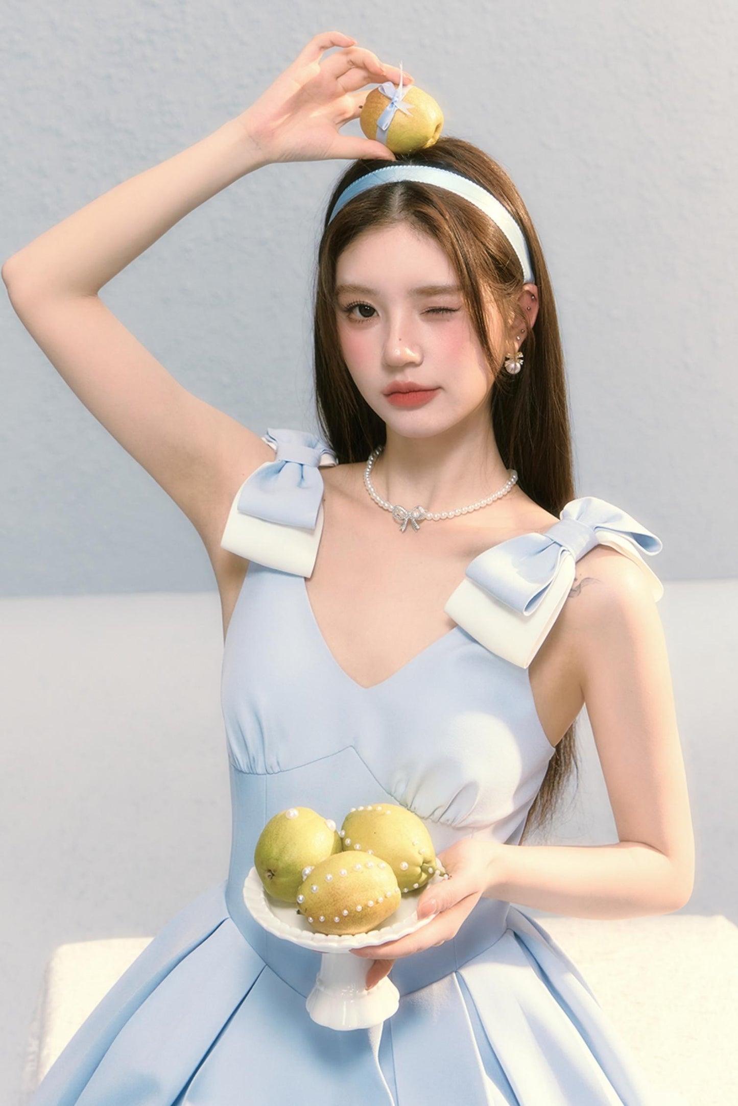 Blue Daughter V-Line Summer Slip Dress