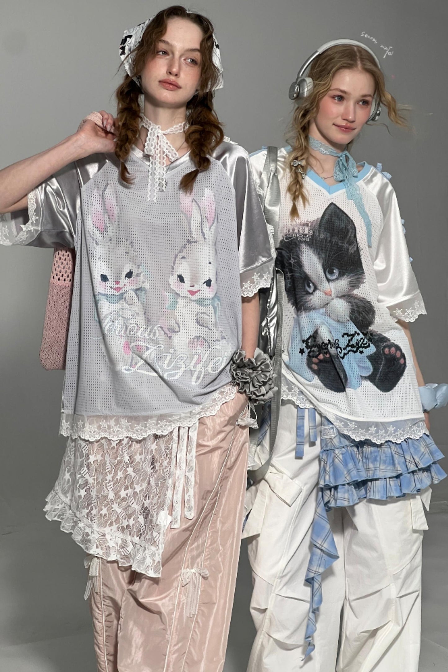 Summer Rabbit V-Neck Tee