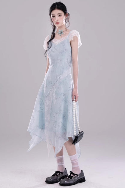 Frosty Green Lace Dress