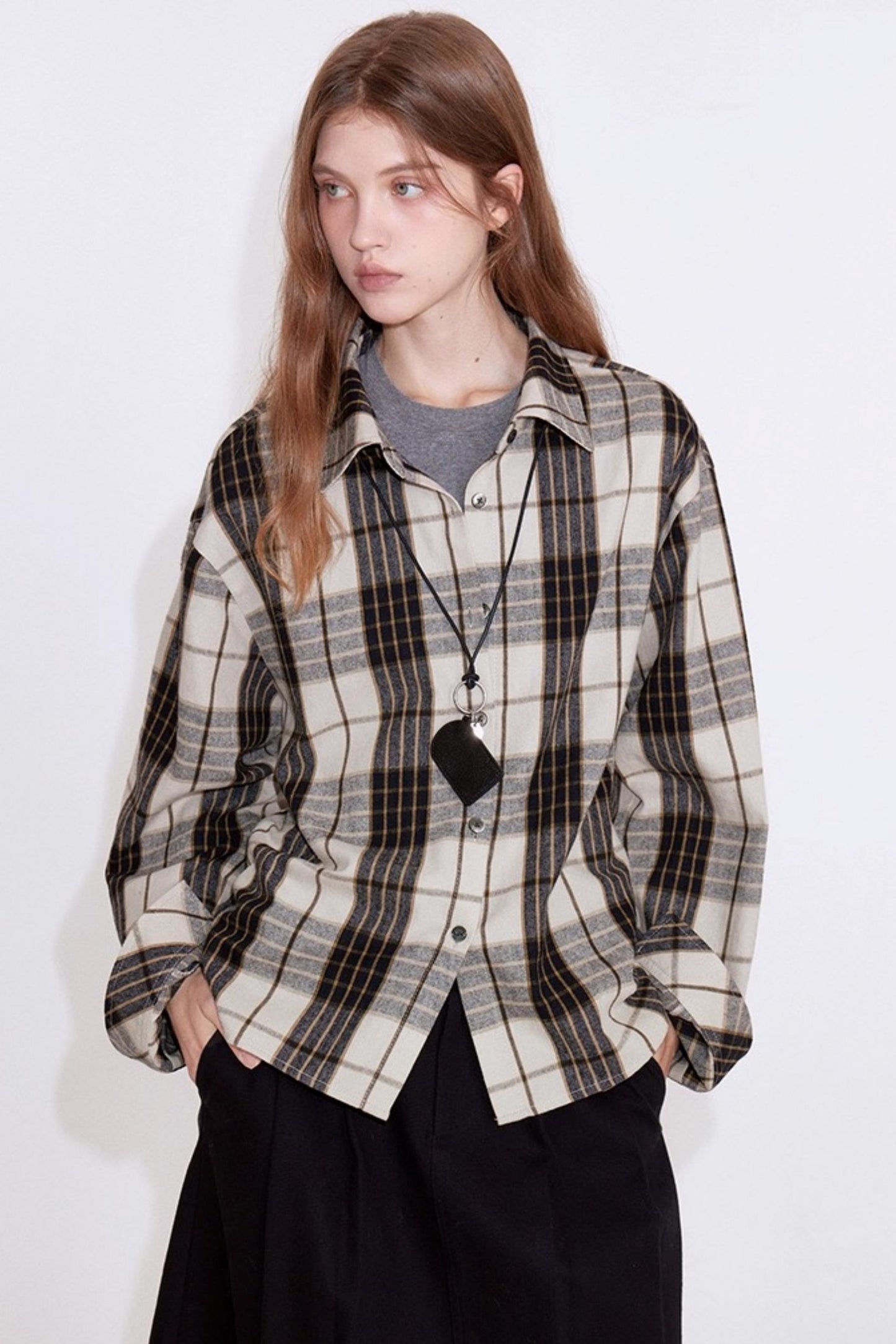 Micro-Brushed Plaid Shirt